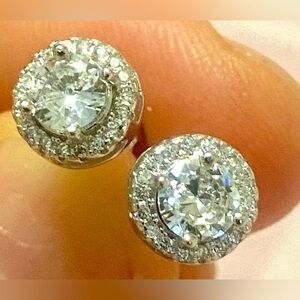 Elegant 925 Silver Stud Earrings